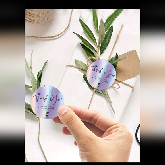 500 pc 1" "Thank You" Sticker Roll - Picture 3 of 4